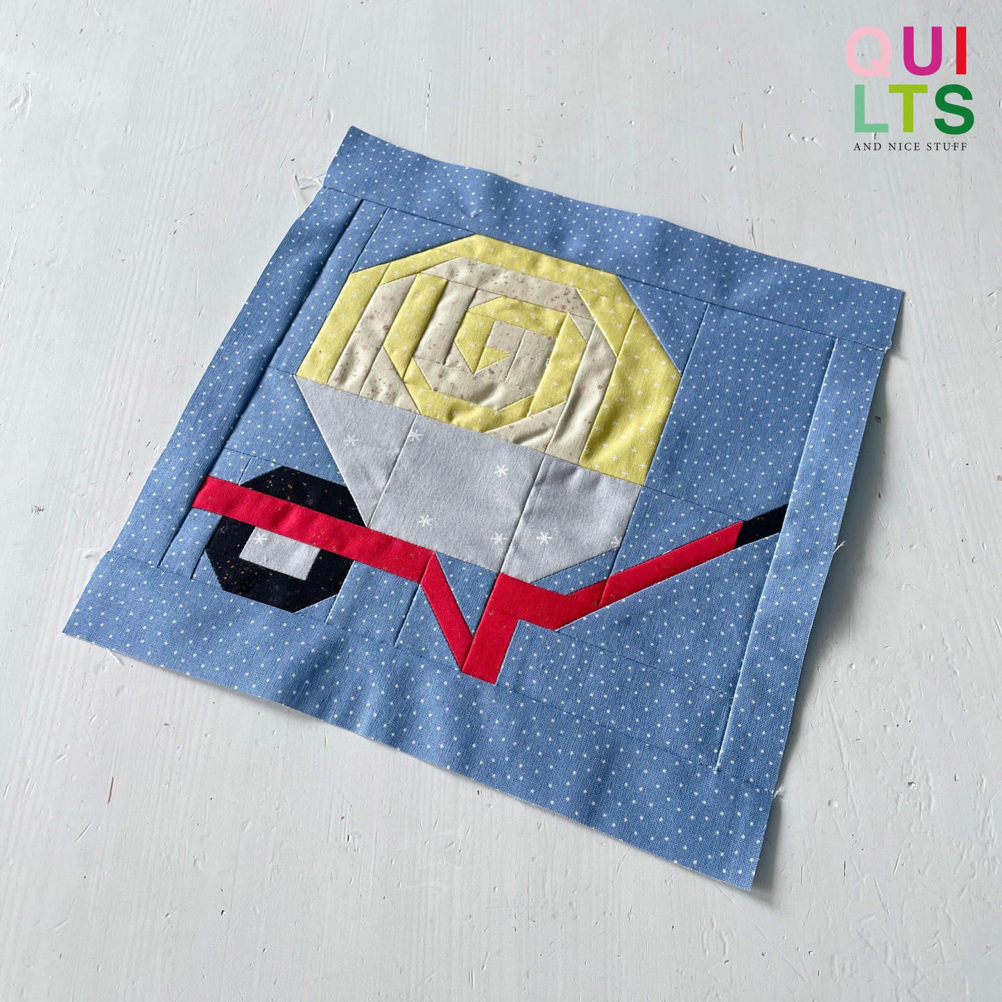 Schubkarre mit Heuballen – PDF Quilt Block Anleitung