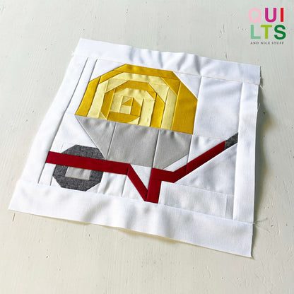 Schubkarre mit Heuballen – PDF Quilt Block Anleitung