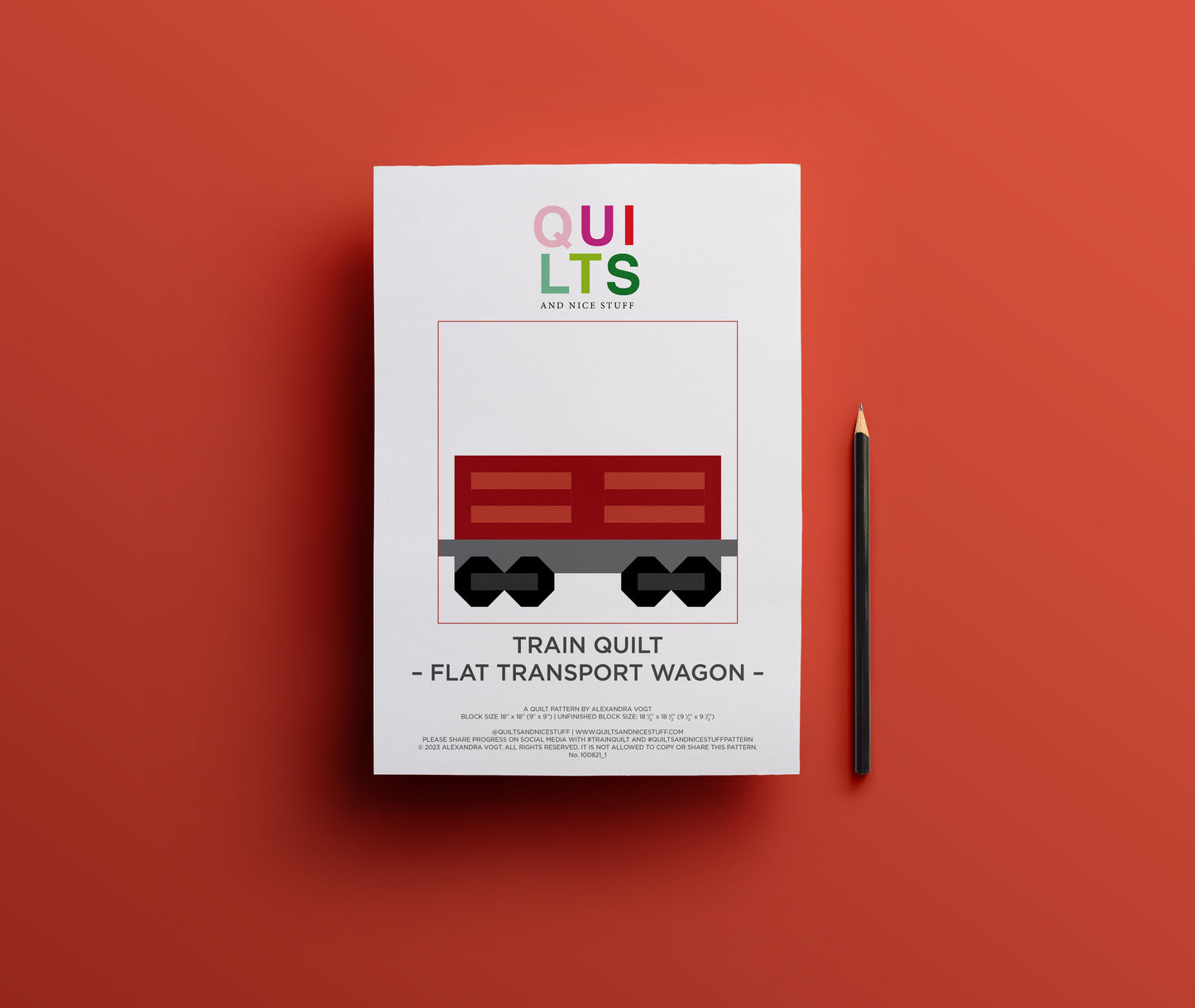 Flachtransportwaggon – PDF Quilt Block Anleitung