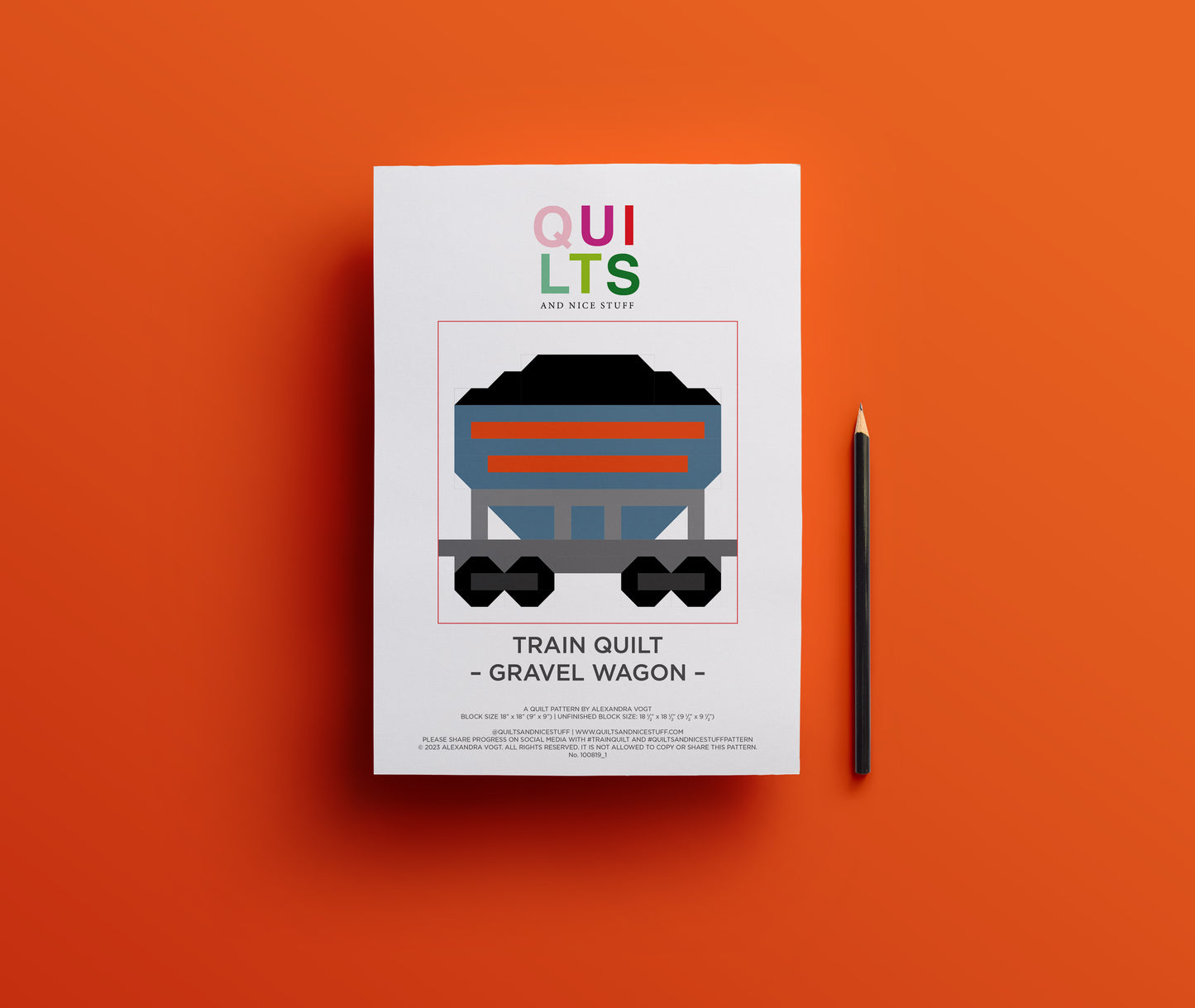 Kieswaggon – PDF Quilt Block Anleitung