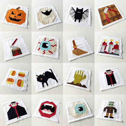 40 Halloween Quilt Block Bundle – PDF Pattern