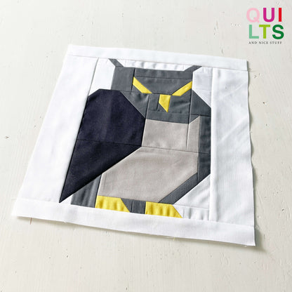 Dark Owl – PDF Quilt Block Pattern