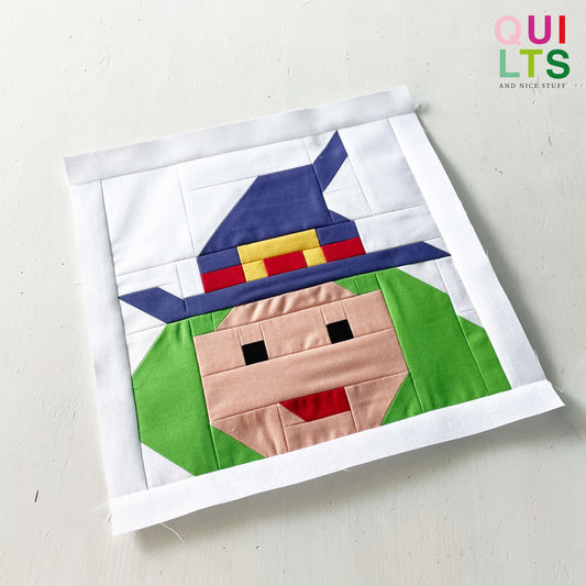 Witch Face – PDF Quilt Block Pattern
