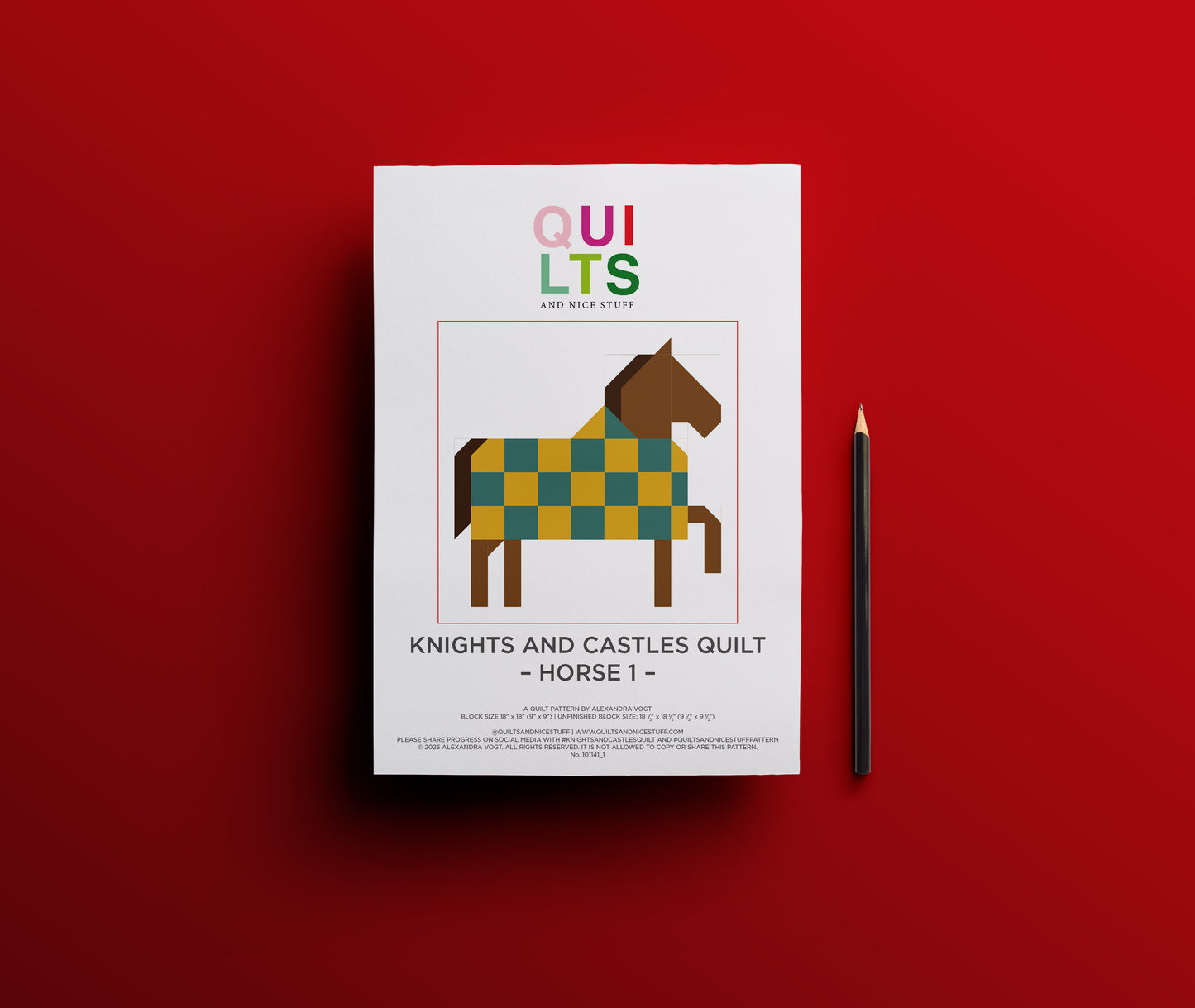 Horse 1 – PDF Quilt Block Pattern