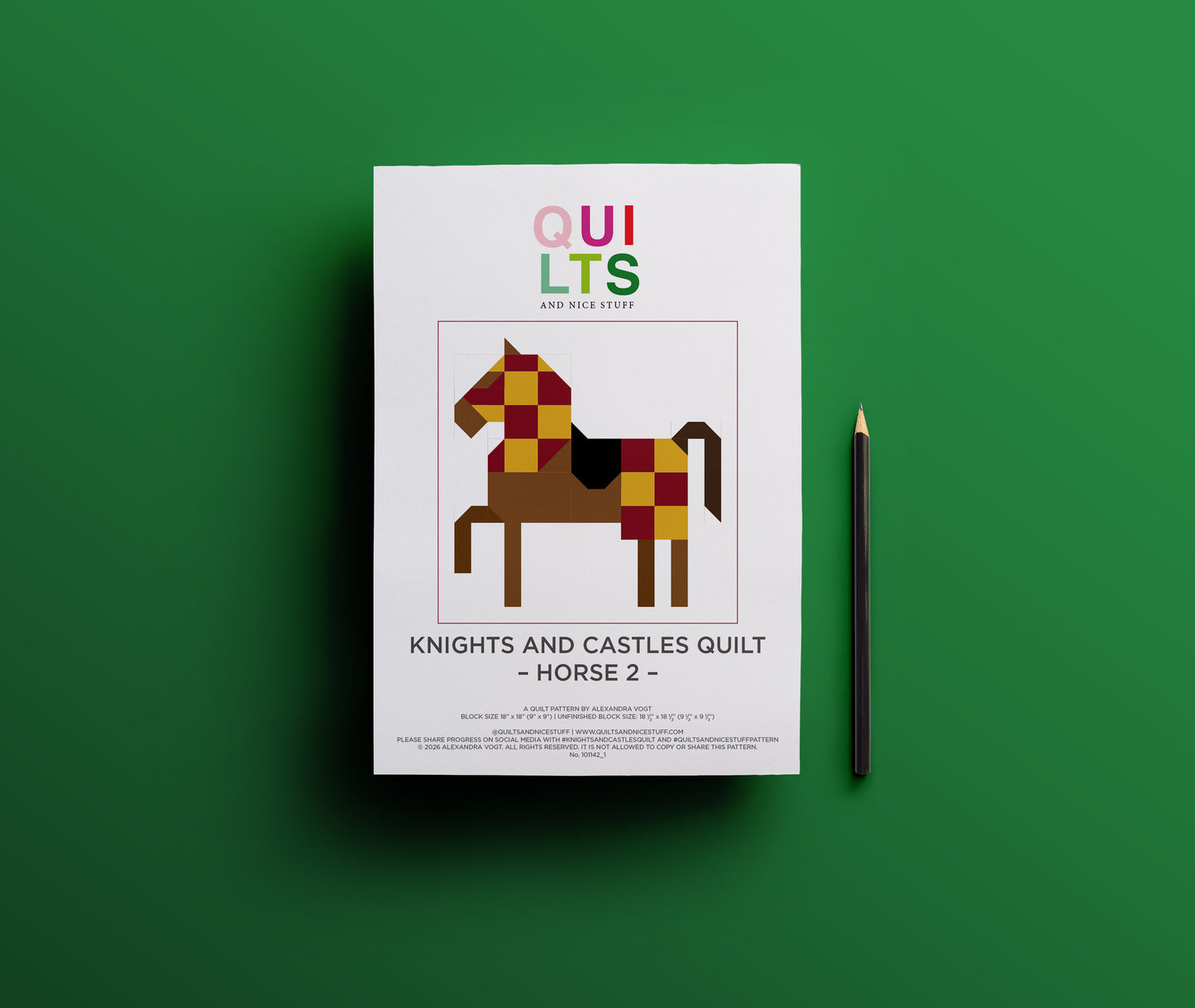 Horse 2 – PDF Quilt Block Pattern