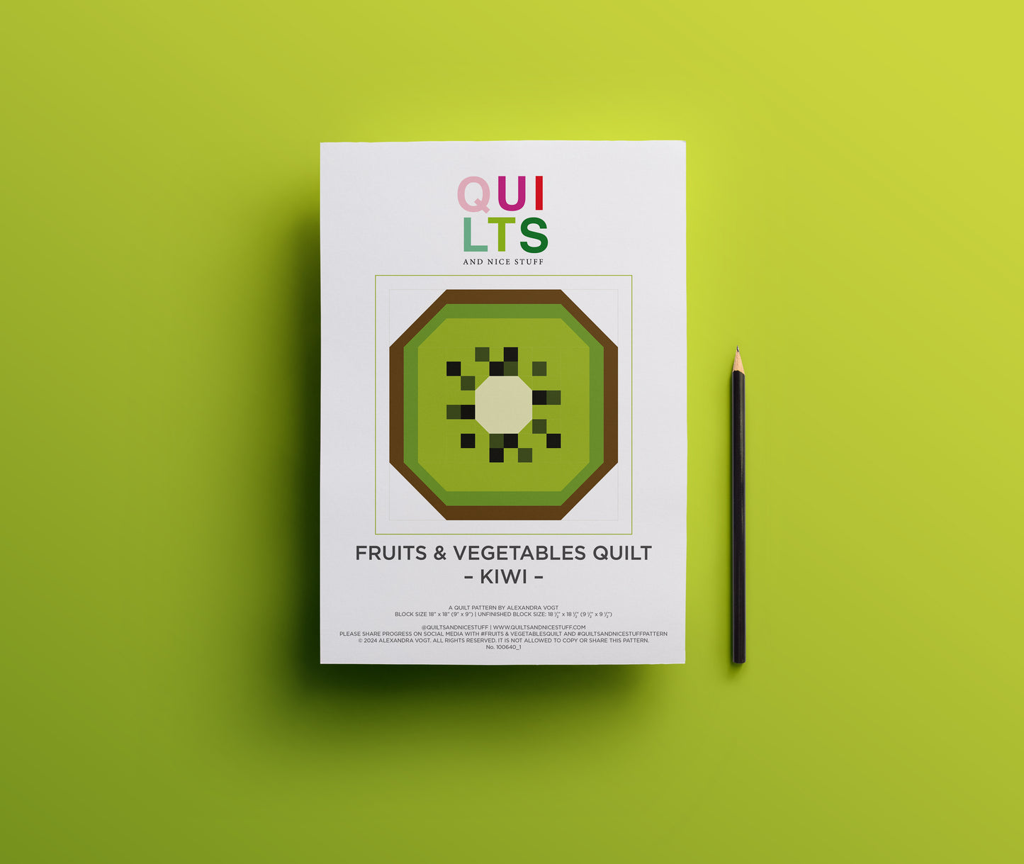 Kiwi – PDF Quilt Block Anleitung