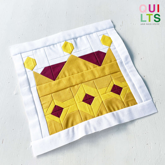 Crown 2 – PDF Quilt Block Pattern