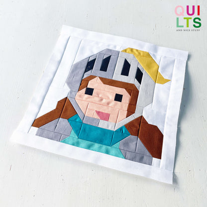 Girl Knight – PDF Quilt Block Pattern