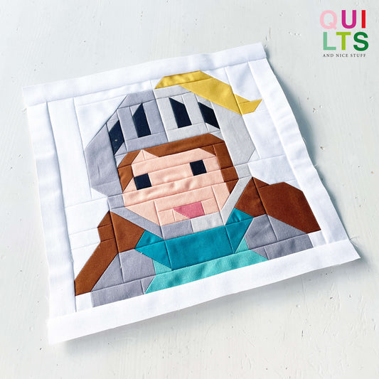Girl Knight – PDF Quilt Block Pattern
