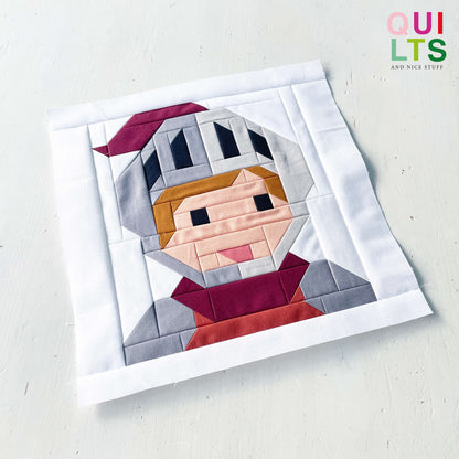 Knight Face – PDF Quilt Block Pattern