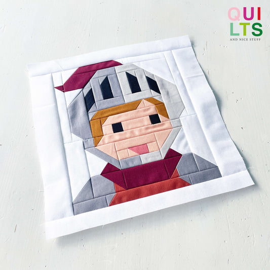 Knight Face – PDF Quilt Block Pattern