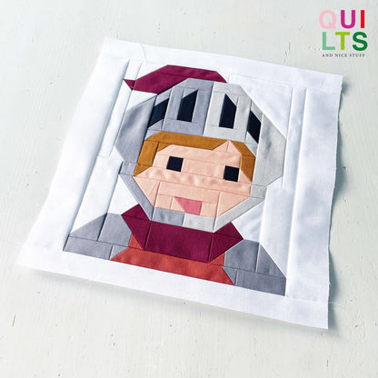 Knight Face – PDF Quilt Block Pattern