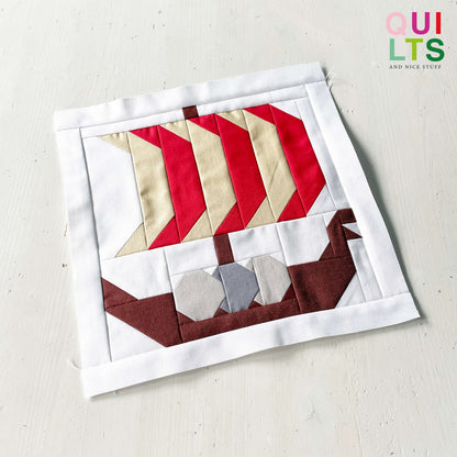 Medieval Boat 1 – PDF Quilt Block Pattern