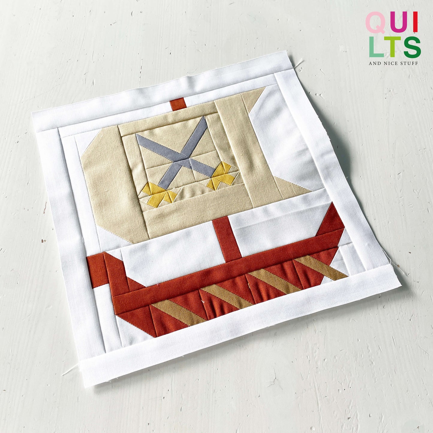Medieval Boat 2 – PDF Quilt Block Pattern