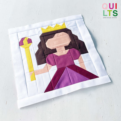 Princess with Scepter – PDF Quilt Block Pattern