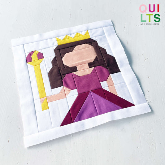 Princess with Scepter – PDF Quilt Block Pattern