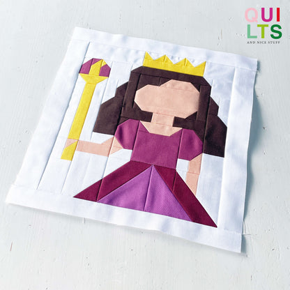 Princess with Scepter – PDF Quilt Block Pattern