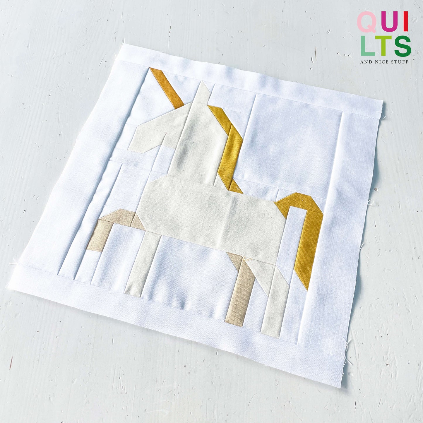 Unicorn – PDF Quilt Block Pattern