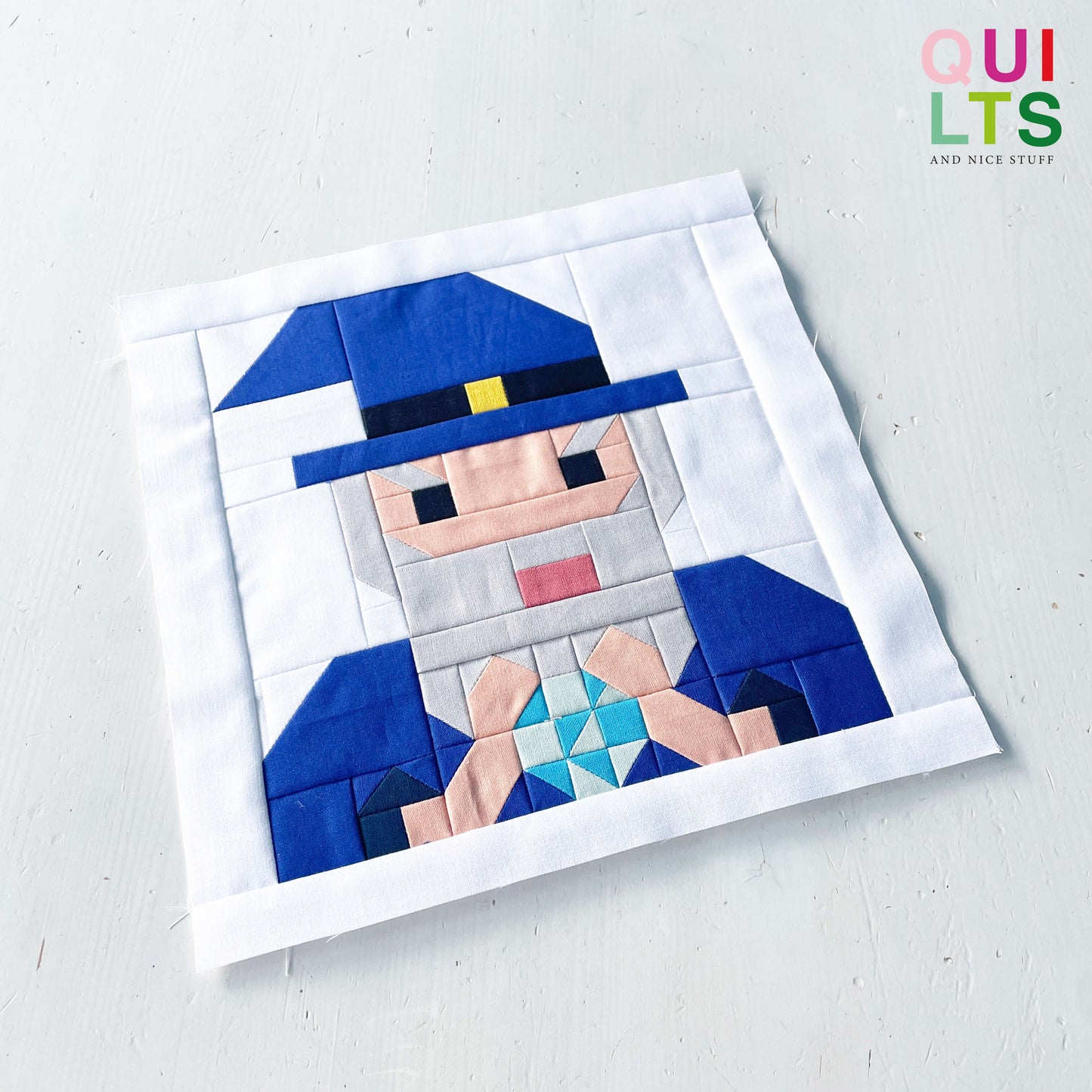 Wizard Face – PDF Quilt Block Pattern