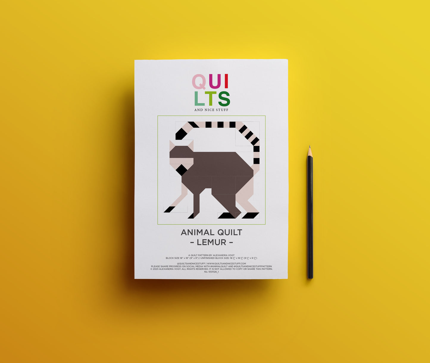 Lemur – PDF Quilt Block Anleitung