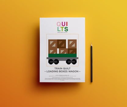 Ladekistenwaggon – PDF Quilt Block Anleitung