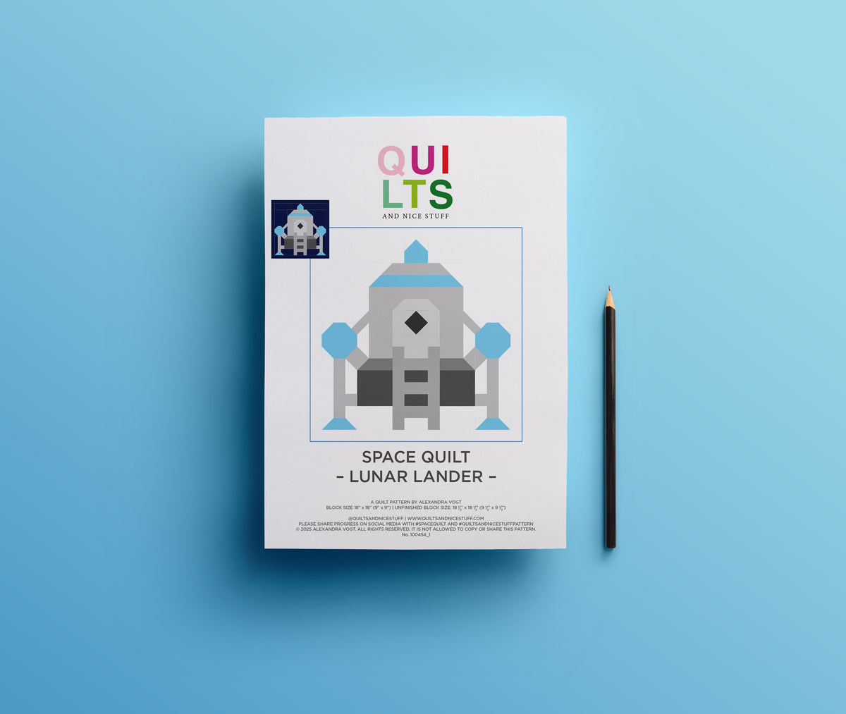 Lunar Lander – PDF Quilt Block Pattern