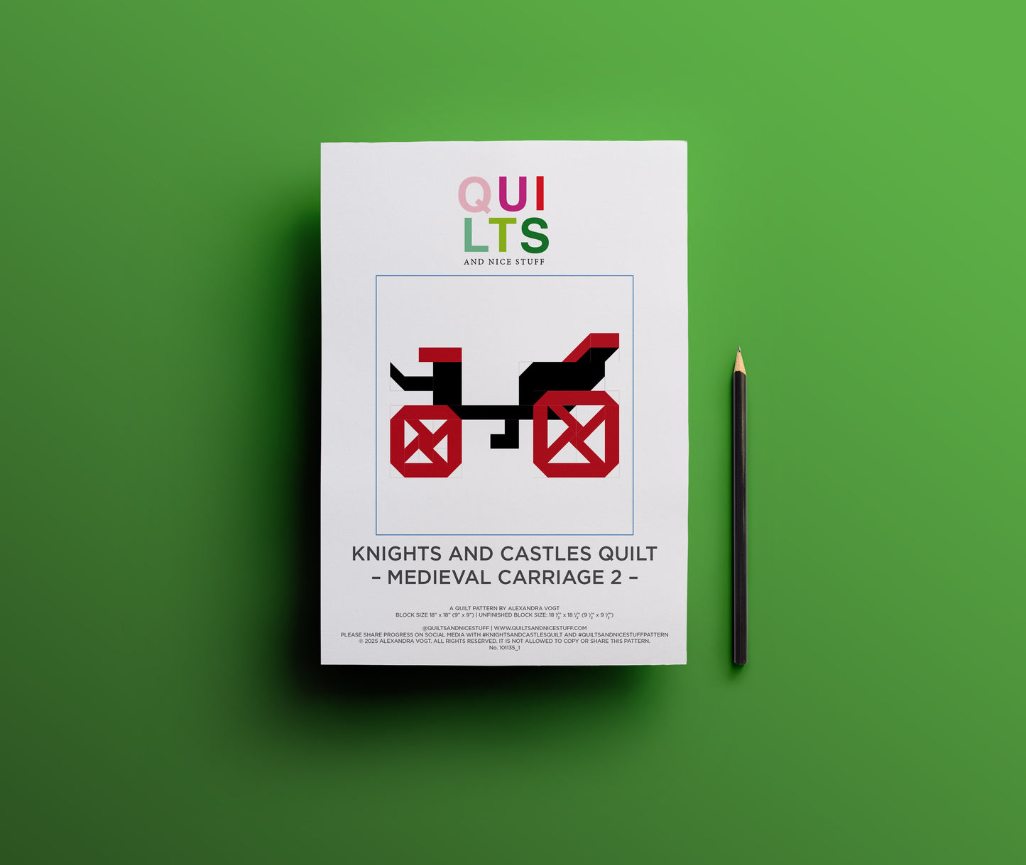 Medieval Carriage 2 – PDF Quilt Block Pattern
