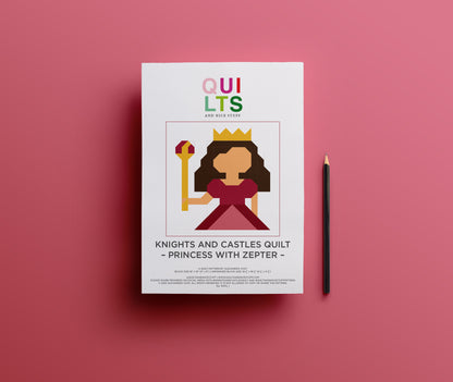 Princess with Scepter – PDF Quilt Block Pattern