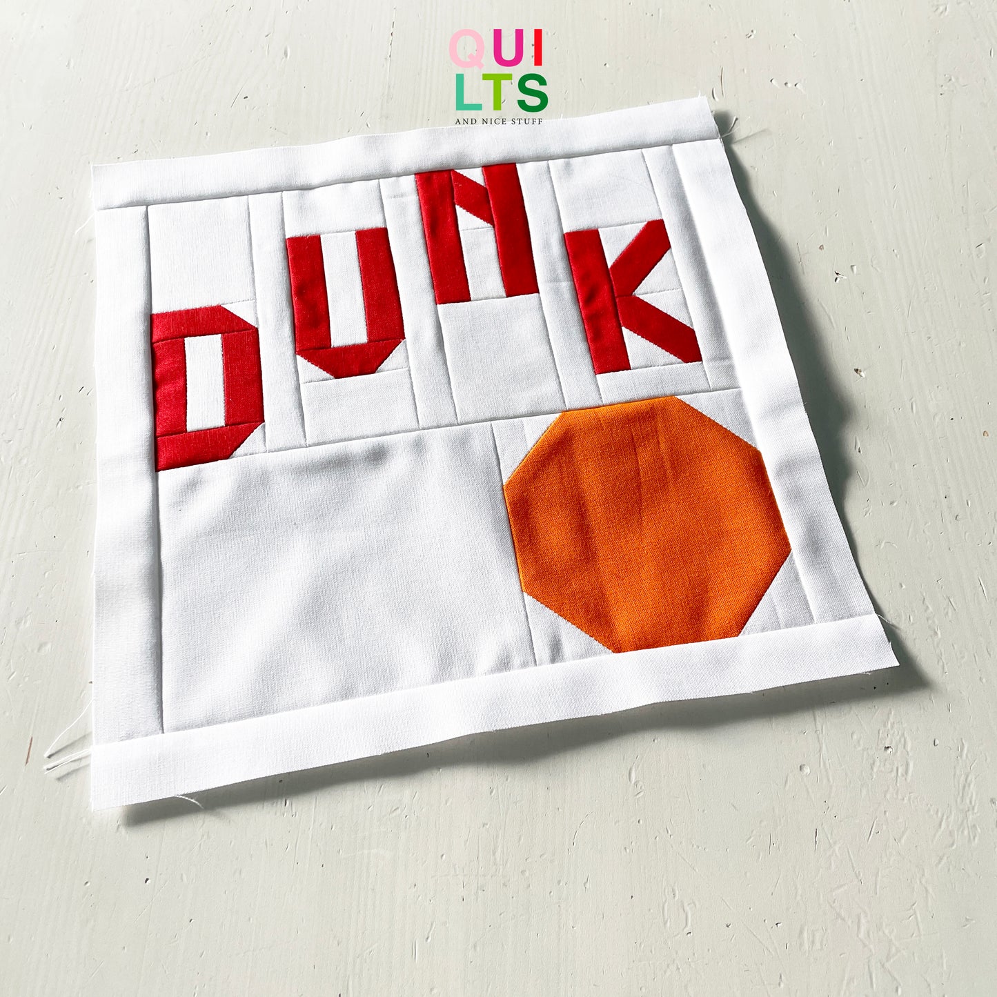 Basketball Dunk Sign – PDF Quilt Block Pattern