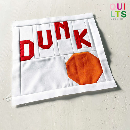 Basketball Dunk Sign – PDF Quilt Block Pattern