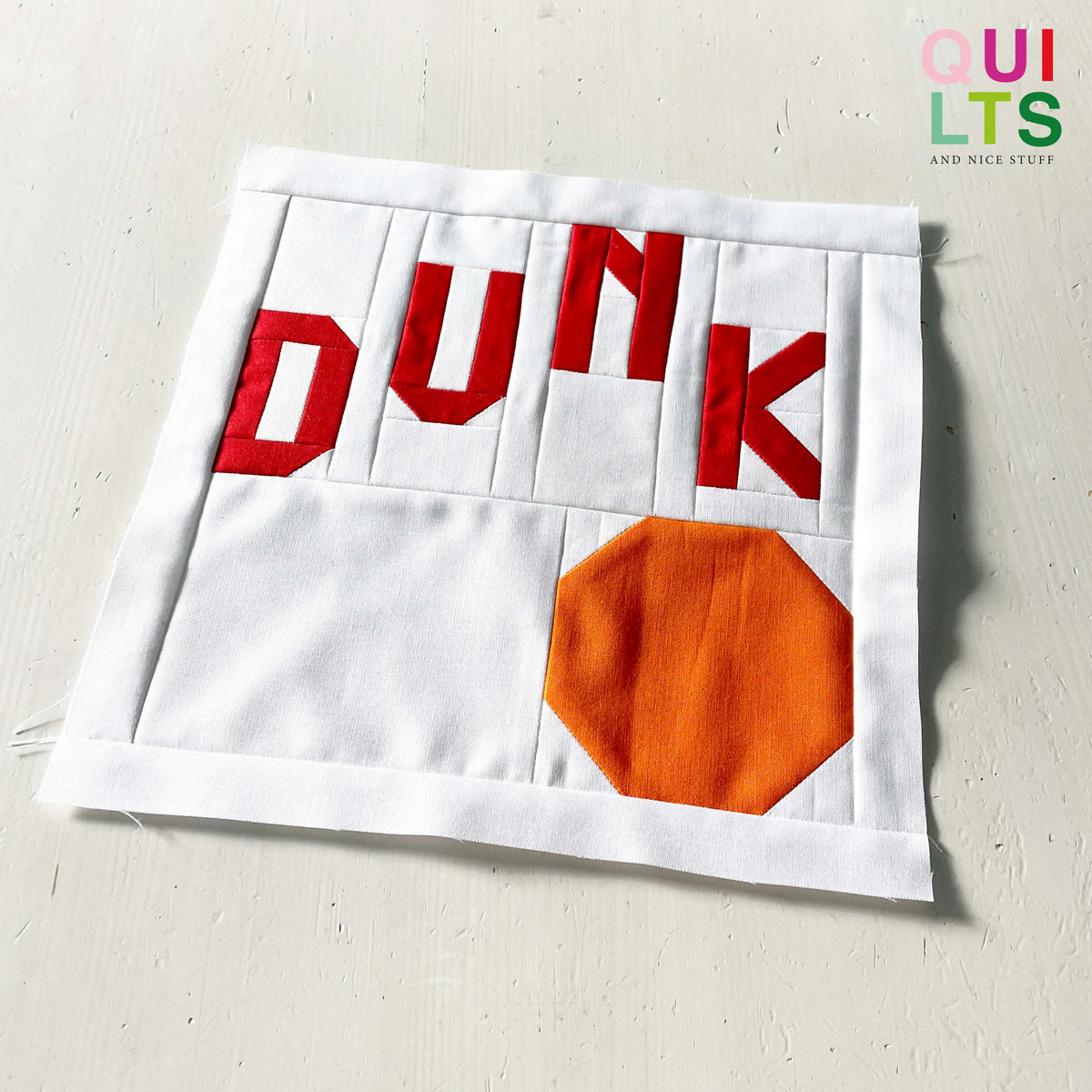 Basketball Dunk Sign – PDF Quilt Block Pattern