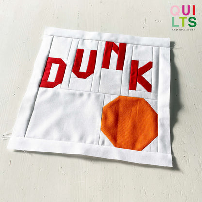 Basketball Dunk Sign – PDF Quilt Block Pattern