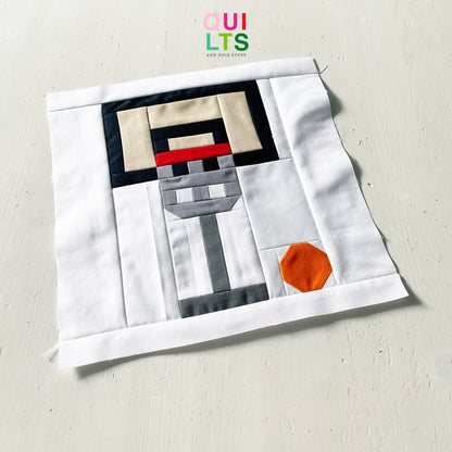 Basketball Hoop 2 – PDF Quilt Block Pattern