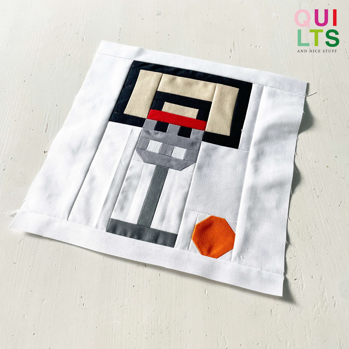 Basketball Hoop 2 – PDF Quilt Block Pattern