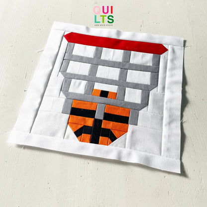 Basketball im Netz – PDF Quilt Block Anleitung