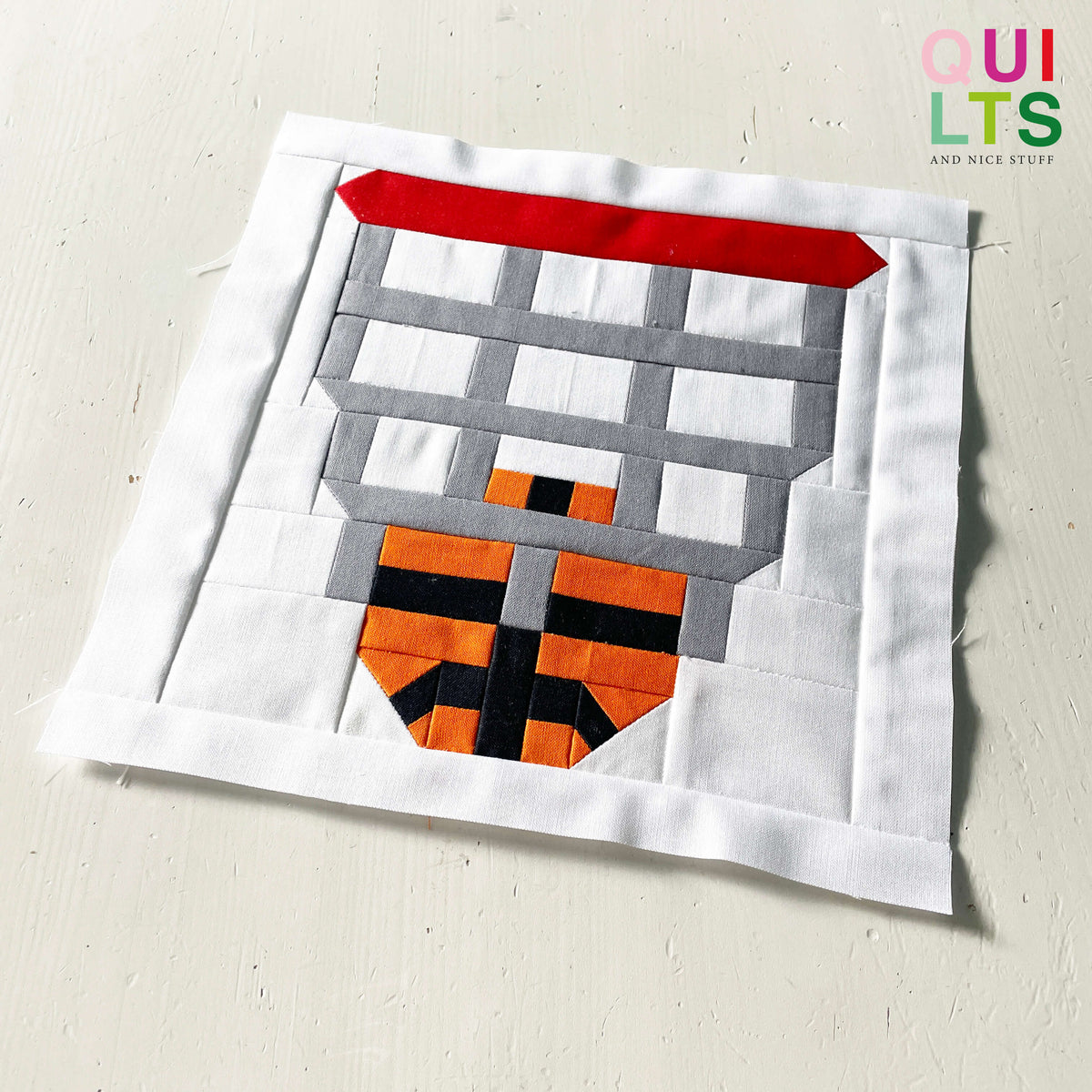 Basketball Hoop with Ball – PDF Quilt Block Pattern