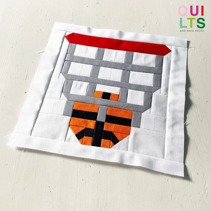 Basketball Hoop with Ball – PDF Quilt Block Pattern