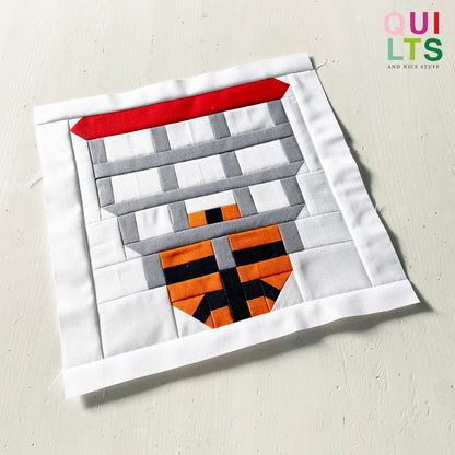 Basketball Hoop with Ball – PDF Quilt Block Pattern