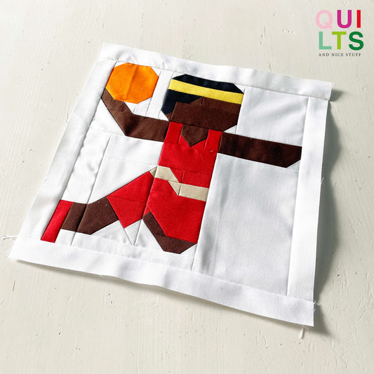 Basketball Player Dunking – PDF Quilt Block Pattern