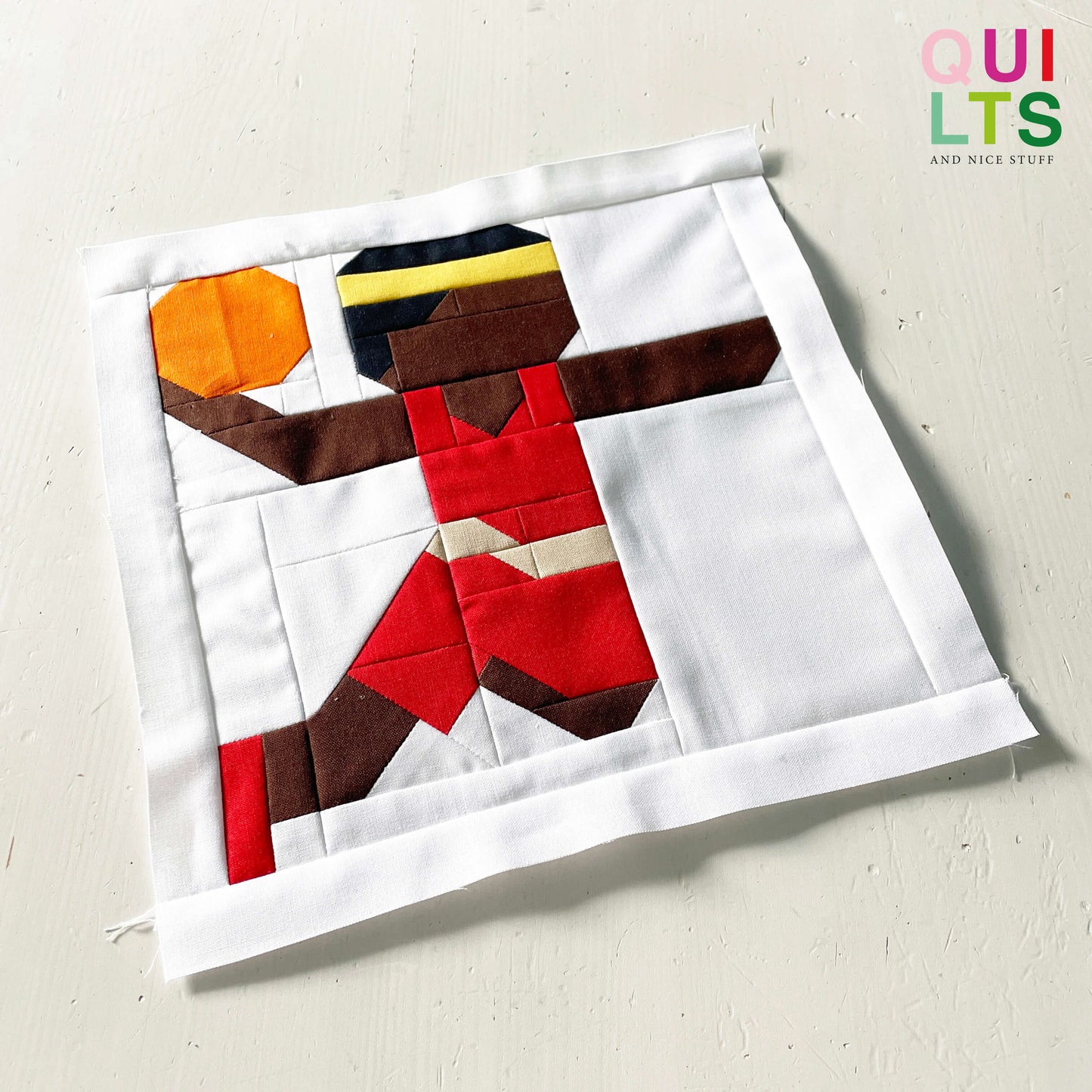 Basketball Player Dunking – PDF Quilt Block Pattern