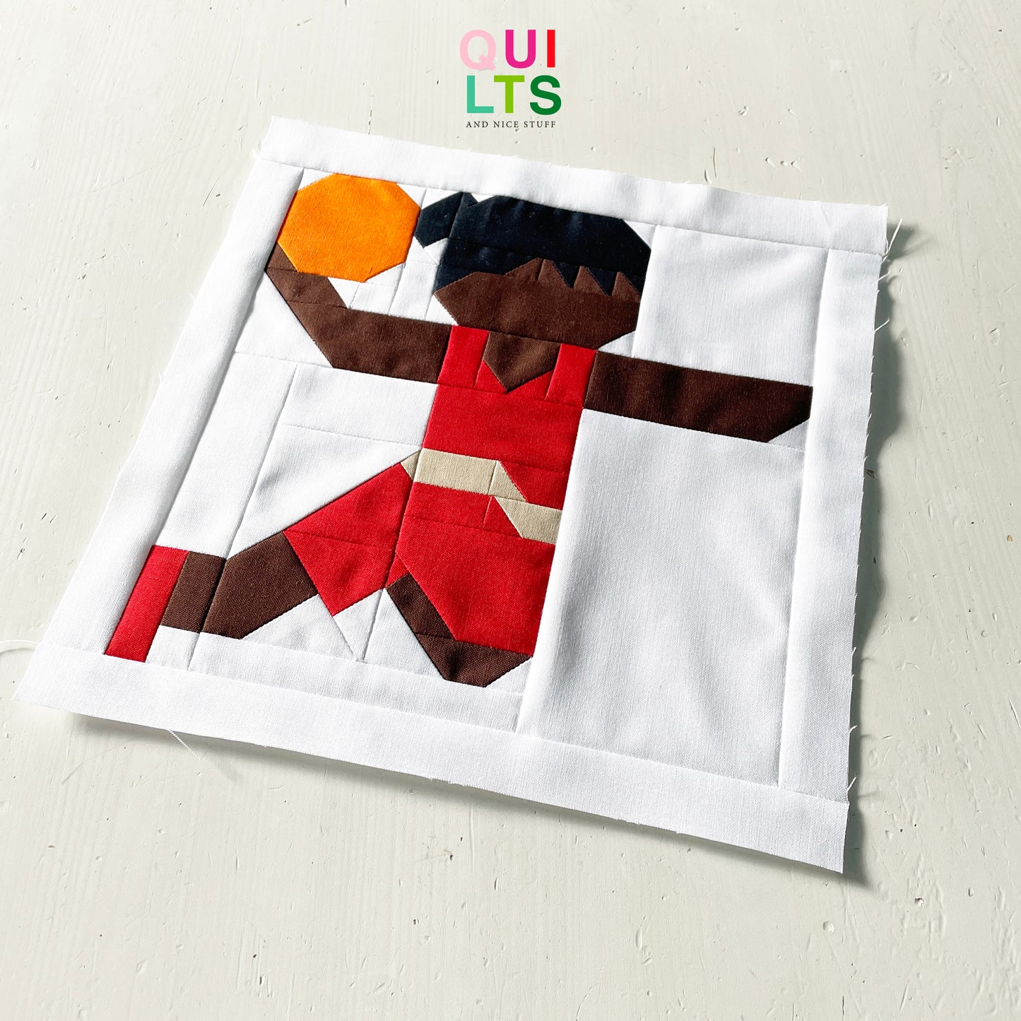 Basketball Player Girl Dunking – PDF Quilt Block Pattern