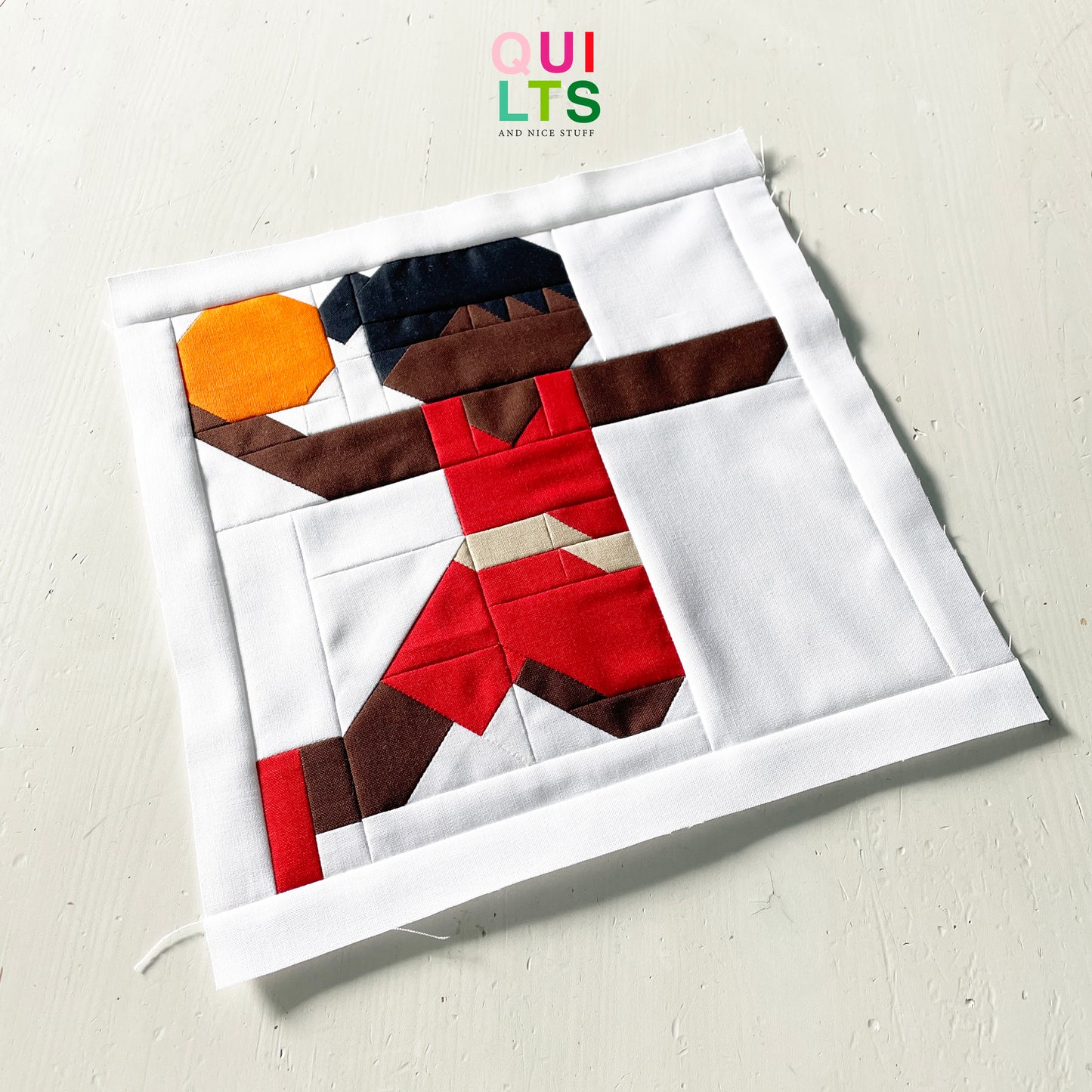 Basketball Player Girl Dunking – PDF Quilt Block Pattern
