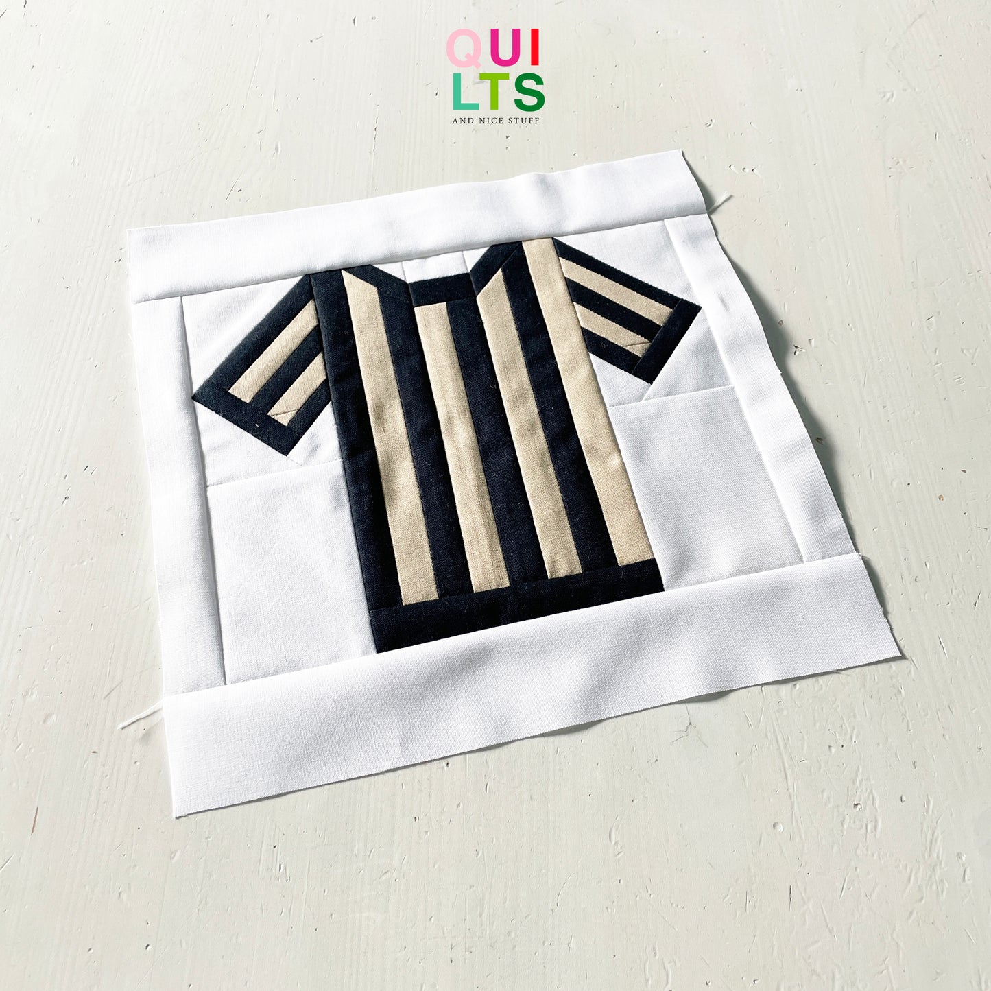 Basketball Referee Shirt – PDF Quilt Block Pattern