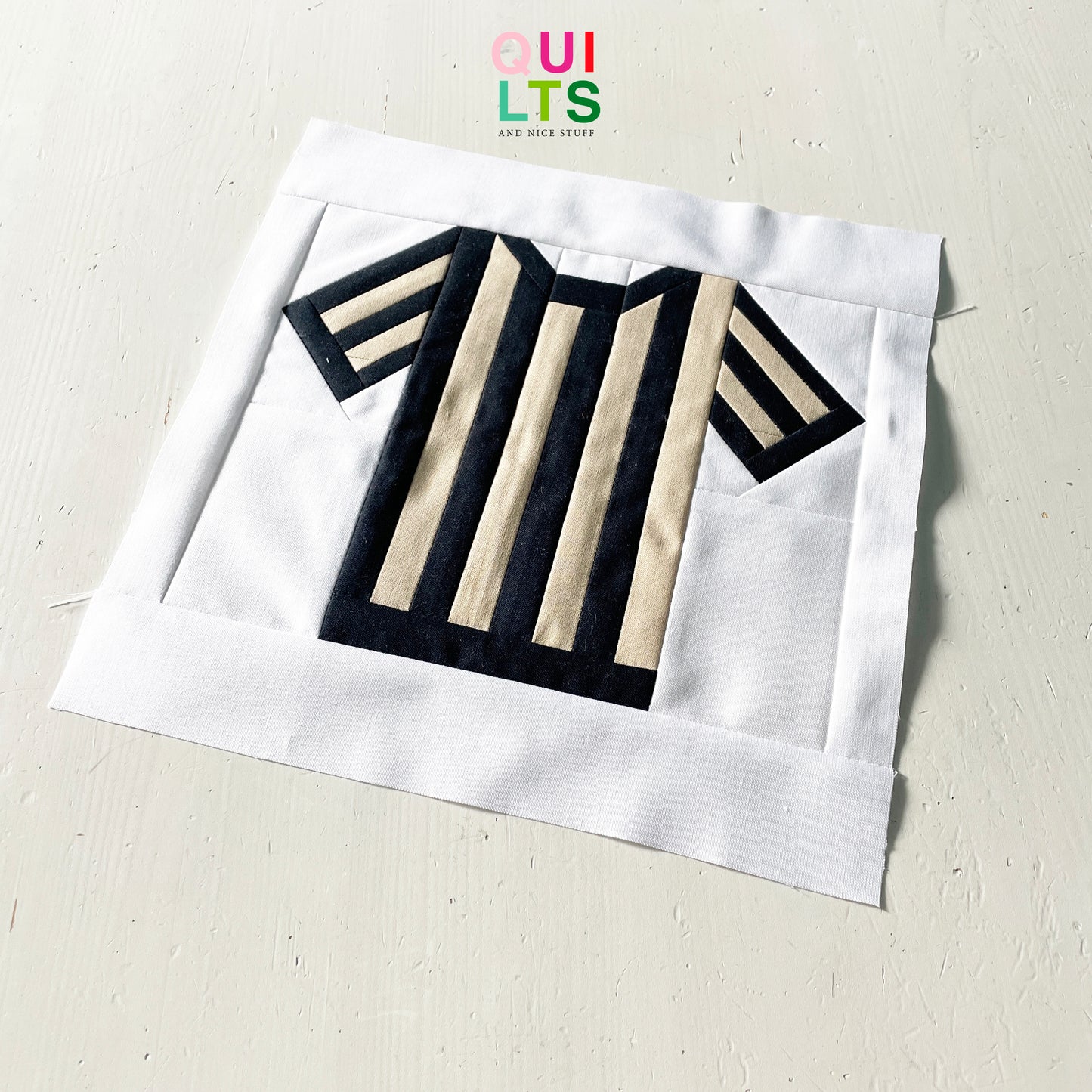 Basketball Referee Shirt – PDF Quilt Block Pattern