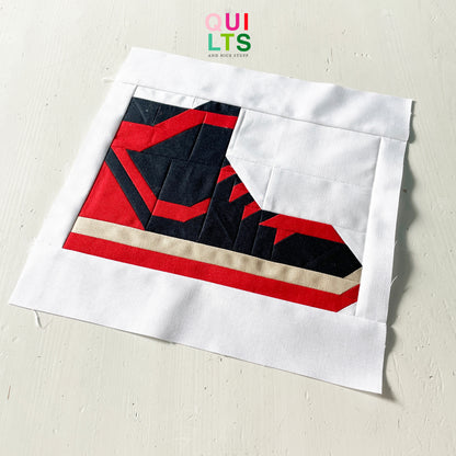 Basketball Shoe – PDF Quilt Block Pattern