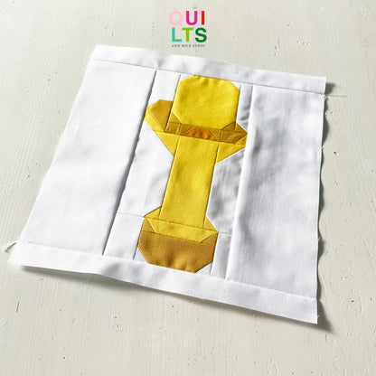 Basketball Trophy – PDF Quilt Block Pattern