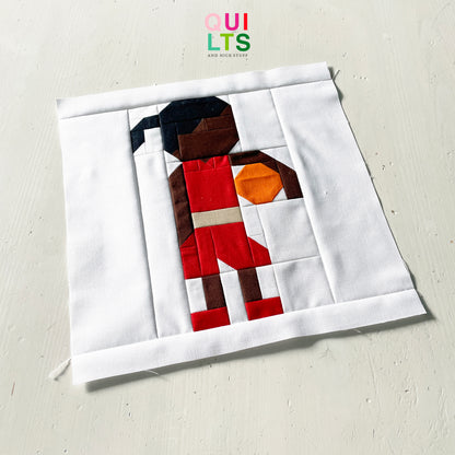 Junge Basketballspielerin – PDF Quilt Block Anleitung