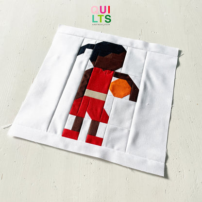 Junge Basketballspielerin – PDF Quilt Block Anleitung