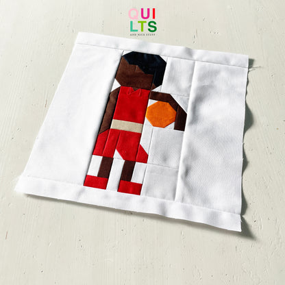 Basketball Young Player – PDF Quilt Block Pattern