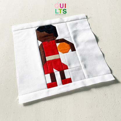 Basketball Young Player – PDF Quilt Block Pattern
